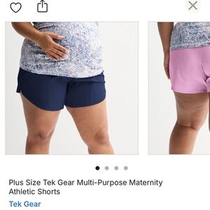 Tek Gear Multi- purpose Maternity Navy Blue Shorts - Size 1XL